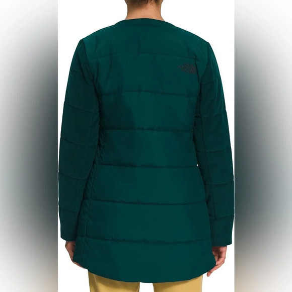 The North Face Women's Harway Collarless Midi Jacket NEW Ponderosa Green - Picture 2 of 8